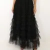 Jupe Longue En Tulle à Volants