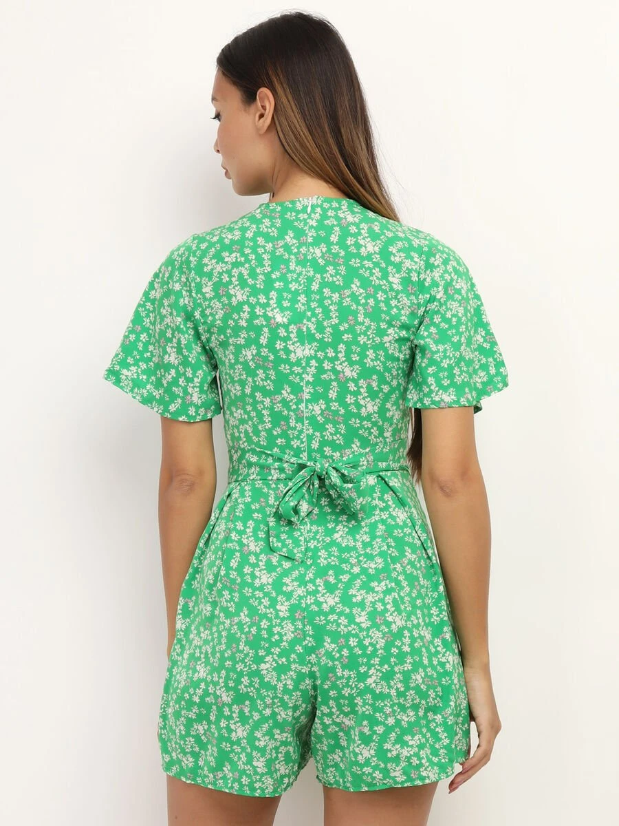 Combi-short à Imprimé Petites Fleurs 2 Combi-short à Imprimé Petites Fleurs – Image 2