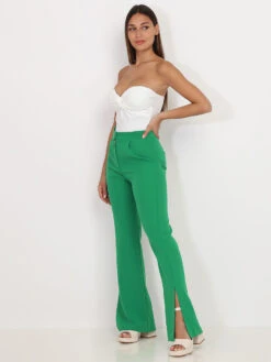 Top Bustier Blanc Torsadé Et Noué Blanc -Look De Femme Soldes Boutique X09 23165 WHT 3