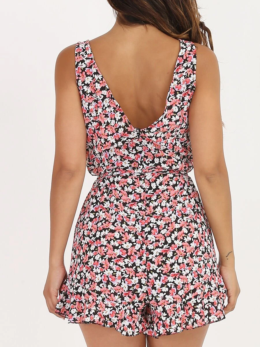 Combi-short Fleurie à Volants 2 Combi-short Fleurie à Volants – Image 2