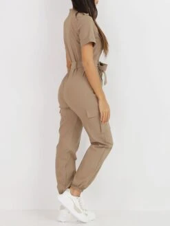 Combinaison Ceinturée à Poches 7 Combinaison Ceinturée à Poches -Look De Femme Soldes Boutique X28 5151 BGE 3