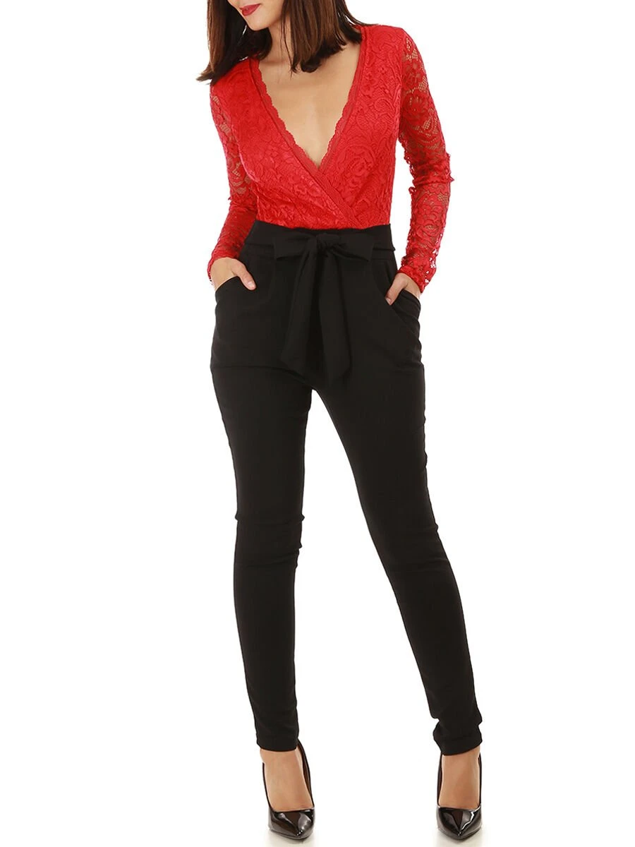 Combinaison à Dentelle Et Col V 1 Combinaison à Dentelle Et Col V