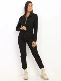 Combinaison Style Utiliaire -Look De Femme Soldes Boutique Y06 B1202 1 BLK 3