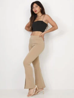 Crop Top Bandeau Noir à Fines Bretelles Noir 5 Crop Top Bandeau Noir à Fines Bretelles Noir -Look De Femme Soldes Boutique Y11 5009 BLK 3