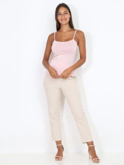 Débardeur Uni -Look De Femme Soldes Boutique Y19 TS 011 LTPNK 3