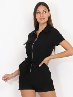 Combi-short Ceinturée à Zip