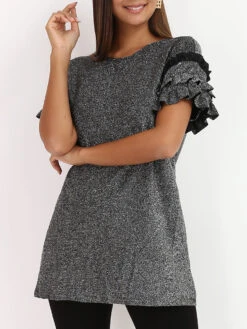 Top à Paillettes Et Volants