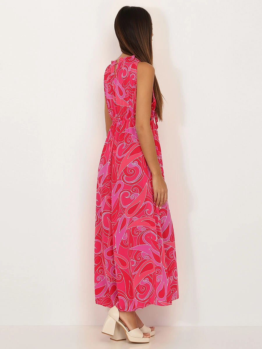 Combinaison Cut Out Fuchsia à Motif Style Cachemire Rose 2 Combinaison Cut Out Fuchsia à Motif Style Cachemire Rose – Image 2